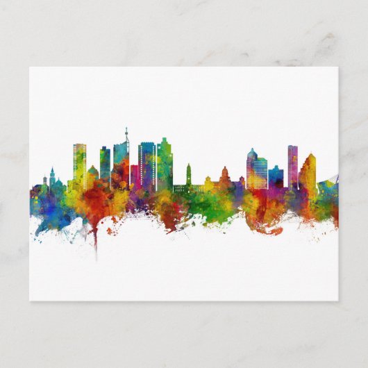 Durban South Africa Skyline Postkarte (Vorderseite)