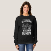 Durban Südafrika Stadt Skyline Karte Reise Sweatshirt (Vorne ganz)