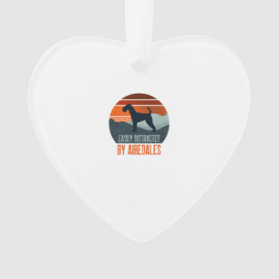 Durch Airedales beim Hundespaziergang leicht abgel Ornament