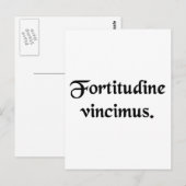 Durch Ausdauer erobern wir. Postkarte (Vorne/Hinten)
