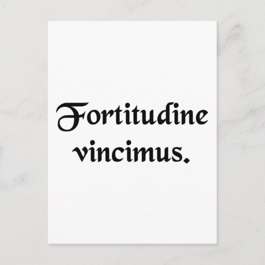 Durch Ausdauer erobern wir. Postkarte (Vorderseite)