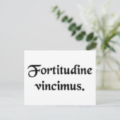 Durch Ausdauer erobern wir. Postkarte (Stehend Vorderseite)