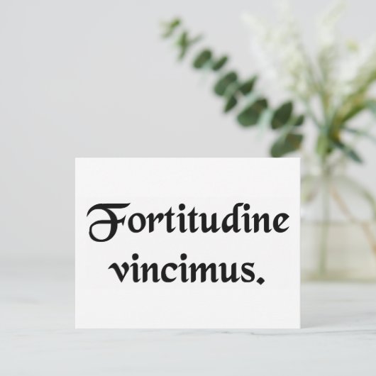 Durch Ausdauer erobern wir. Postkarte (Stehend Vorderseite)