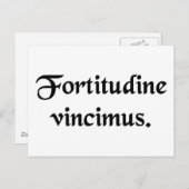 Durch Ausdauer erobern wir. Postkarte (Vorne/Hinten)