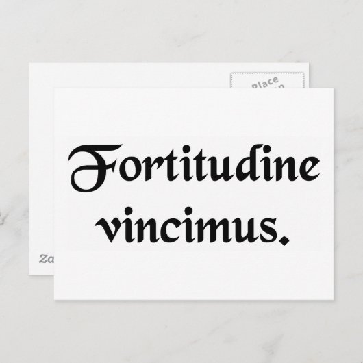 Durch Ausdauer erobern wir. Postkarte (Vorne/Hinten)