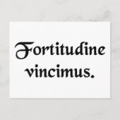 Durch Ausdauer erobern wir. Postkarte (Vorderseite)