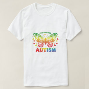 Durch Autismus verändert - farbenfroher Schmetterl T-Shirt