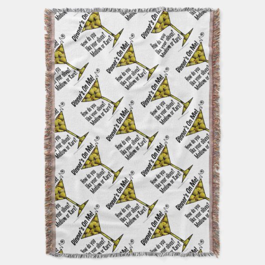 DURCH BLANKET - MEDIUM oder SELTENE MARTINI OLIVES Decke (Vorderseite Vertikal)