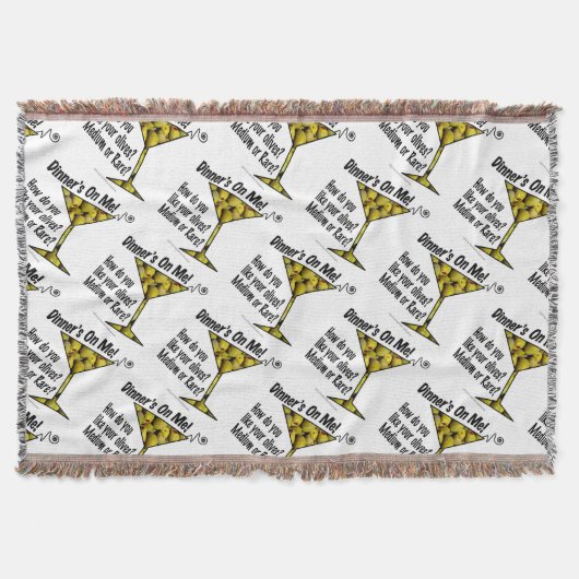 DURCH BLANKET - MEDIUM oder SELTENE MARTINI OLIVES Decke (Vorderseite)
