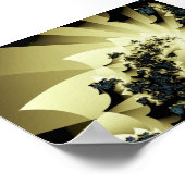 Durch Blitzlicht Cooles Abstraktes feines Fraktal Poster (Ecke)