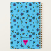 Durch Blumenkreuz wachsen Cartoon Name Transgender Notizblock (Rückseite)