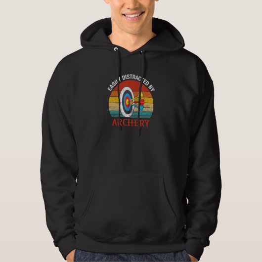 Durch Bogenschießen leicht ablenkbar Hoodie (Vorderseite)