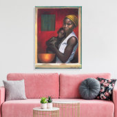 Durch das Fenster 1992 Leinwanddruck (Insitu (Wohnzimmer))