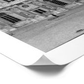 Durch das Fenster Le Louvre Paris B und W Poster (Ecke)