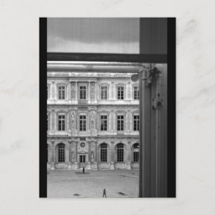 Durch das Fenster Le Louvre Paris Postcard Postkarte