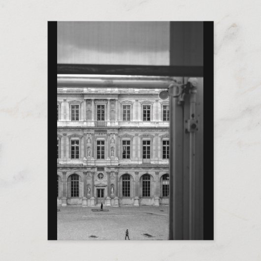Durch das Fenster Le Louvre Paris Postcard Postkarte (Vorderseite)