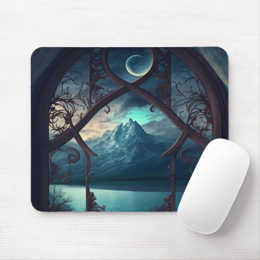 Durch das Fenster "Mondlicht" Mousepad (Mit Mouse)