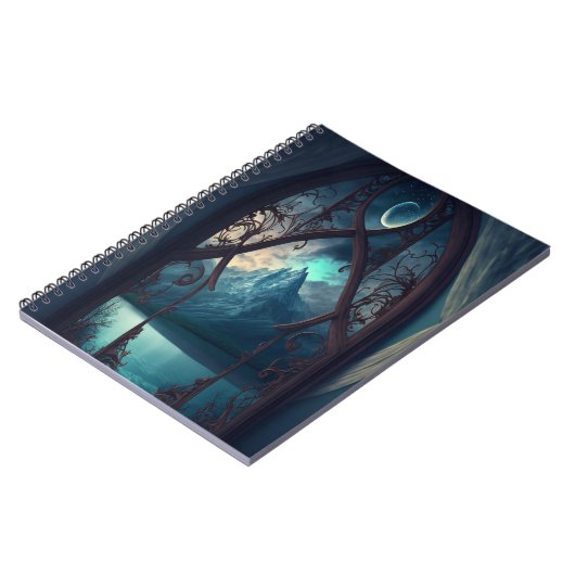 Durch das Fenster "Mondlicht" Notizblock (Linke Seite)