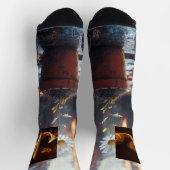 Durch das Feuer blühen Socken (Oben)