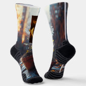 Durch das Feuer blühen Socken (Gewinkelt)