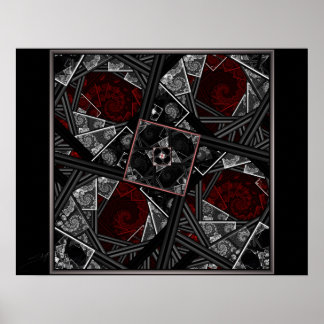 Durch das Fraktal-Poster des Blickwinkels Poster