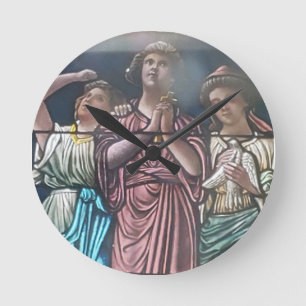 durch das Glasposter Runde Wanduhr