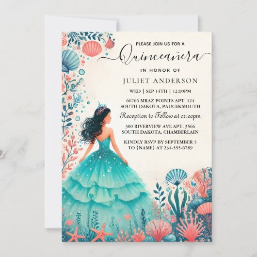 Durch das Leben der Meeresfische unter dem Meer Qu Einladung (Vorderseite)