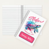 Durch das Leben der Schildkröte, farbenfrohe Wasse Notizblock (Innen)