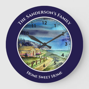 Durch das Licht der silbernen Monduhr Große Wanduhr