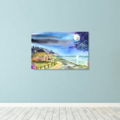 Durch das Licht der Silvery Moon-Leinwand Leinwanddruck (Insitu (Holzboden))