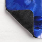 Durch das Licht des Mond-blauen Wolfs Mousepad (Ecke)