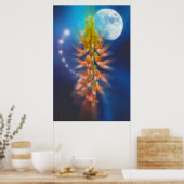 Durch das Licht des Mondes sammeln sich die Engel  Poster (Küche)