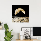 Durch das Licht des Sepia-Mondes Poster (Heimbüro)