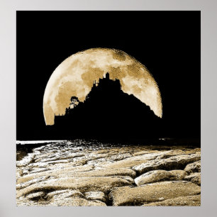 Durch das Licht des Sepiamondes Poster