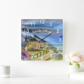 Durch das Licht des silbernen Mondes Quadratische Wanduhr (Zuhause)