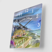 Durch das Licht des silbernen Mondes Quadratische Wanduhr (Winkel)