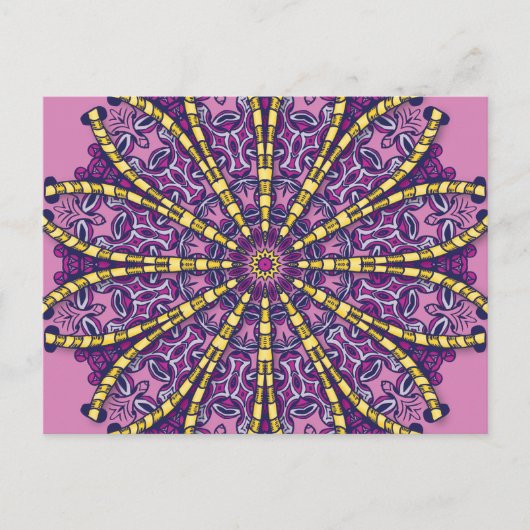 Durch das Loch - Mandala - Postkarte (Vorderseite)