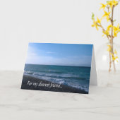 Durch das Meer für Freund - Freundschafts-Gedicht Karte (Gelbe Blume)