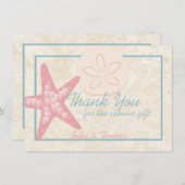 Durch das Meer gepflasterter Starfish Custom Dankeskarte (Vorne/Hinten)