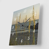 Durch das Meer Hafer Quadratische Wanduhr (Winkel)