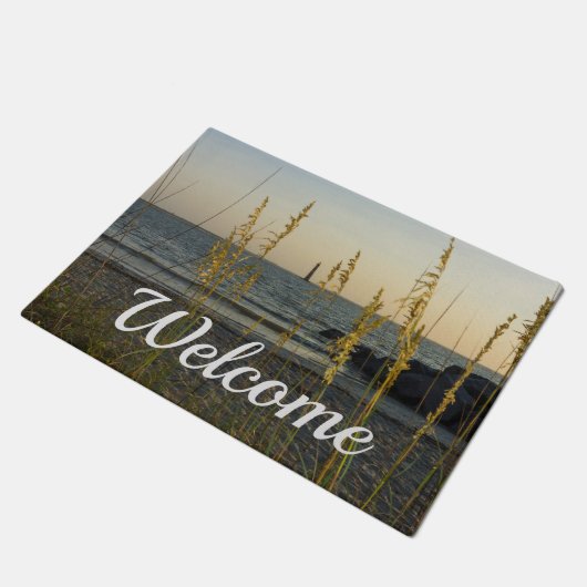 Durch das Meer Hafer willkommen Türmatte (Schrägansicht)