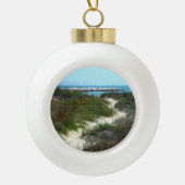 Durch das Meer Keramik Kugel-Ornament (Vorderseite)