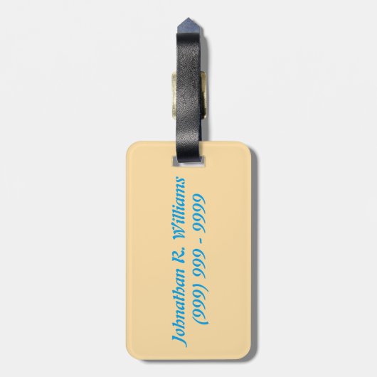 Durch das Meer personalisiert Gepäckanhänger (Rückseite vertikal)