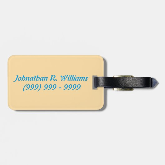 Durch das Meer personalisiert Gepäckanhänger (Rückseite horizontal)