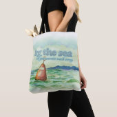 durch das Meer Sorgen waschen Aquarelltüte Tasche (Von Nahem)