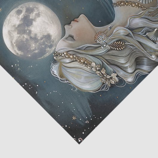 DURCH DAS MOONLIGHT-DECOUPAGE-GEWEBEPAPIER VERBREI SEIDENPAPIER (Ausschnitt)
