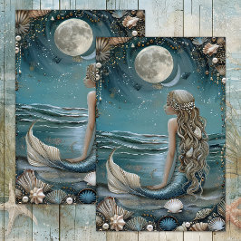 DURCH DAS MOONLIGHT-DECOUPAGE-GEWEBEPAPIER VERBREI SEIDENPAPIER