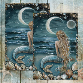 DURCH DAS MOONLIGHT-DECOUPAGE-GEWEBEPAPIER VERBREI SEIDENPAPIER