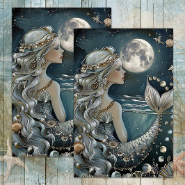 DURCH DAS MOONLIGHT-DECOUPAGE-GEWEBEPAPIER VERBREI SEIDENPAPIER
