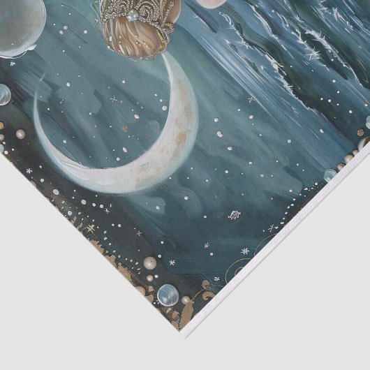 DURCH DAS MOONLIGHT-DECOUPAGE-GEWEBEPAPIER VERBREI SEIDENPAPIER (Ausschnitt)